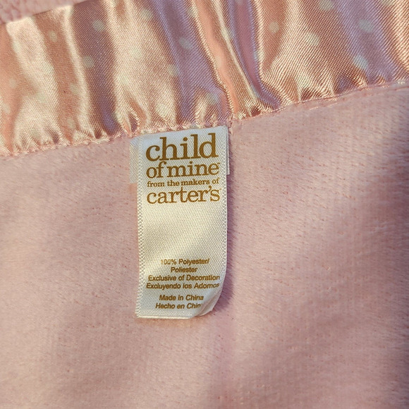 Child Of Mine Carters Baby Blanket Satin Trim Elephant Sweet Girl Sherpa Nursery - Picture 5 of 7